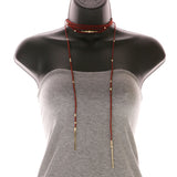 Mi Amore Choker-Necklace Red/Gold-Tone