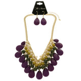 Mi Amore Necklace-Earring-Set Multicolor/Gold-Tone