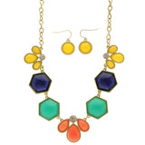 Mi Amore Necklace-Earring-Set Multicolor/Gold-Tone