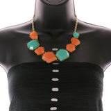 Mi Amore Necklace-Earring-Set Orange/Green