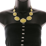 Mi Amore Necklace-Earring-Set Yellow/White