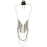 Mi Amore Necklace-Earring-Set Multicolor/Silver-Tone