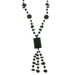 Mi Amore Beaded-Necklace Black/Clear