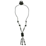 Mi Amore Beaded-Necklace Black/Clear