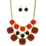 Mi Amore Necklace-Earring-Set Multicolor/Gold-Tone