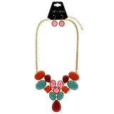 Mi Amore Necklace-Earring-Set Multicolor/Gold-Tone