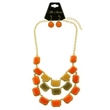 Mi Amore Necklace-Earring-Set Multicolor/Gold-Tone