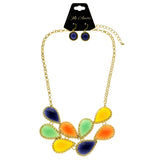 Mi Amore Necklace-Earring-Set Multicolor/Gold-Tone