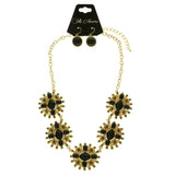 Mi Amore Necklace-Earring-Set Gold-Tone/Black