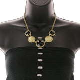 Mi Amore Necklace-Earring-Set Black/Gold-Tone