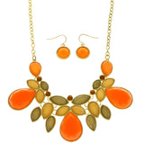 Mi Amore Necklace-Earring-Set Multicolor/Gold-Tone