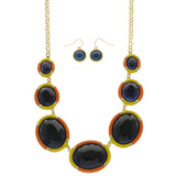 Mi Amore Necklace-Earring-Set Multicolor/Gold-Tone