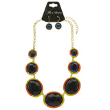 Mi Amore Necklace-Earring-Set Multicolor/Gold-Tone