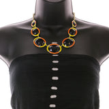 Mi Amore Necklace-Earring-Set Multicolor/Gold-Tone