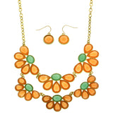 Mi Amore Necklace-Earring-Set Multicolor/Gold-Tone