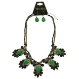 Mi Amore Necklace-Earring-Set Black/Green