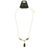 Mi Amore Arrow Pendant-Necklace Black/Gold-Tone
