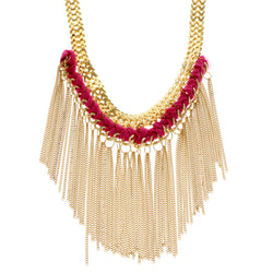 Mi Amore Fashion-Necklace Gold-Tone/Pink