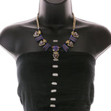 Mi Amore Necklace-Earring-Set Blue/Gold-Tone