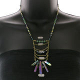 Mi Amore Necklace-Earring-Set Multicolor/Gold-Tone