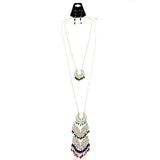 Mi Amore Necklace-Earring-Set Multicolor/Silver-Tone