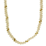 Mi Amore Fashion-Necklace White/Gold-Tone