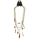 Mi Amore Necklace-Earring-Set Gold-Tone/Red