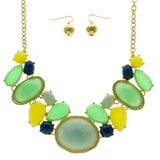 Mi Amore Necklace-Earring-Set Multicolor/Gold-Tone