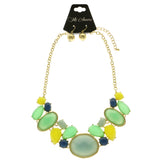 Mi Amore Necklace-Earring-Set Multicolor/Gold-Tone