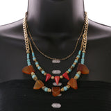 Mi Amore Necklace-Earring-Set Multicolor/Gold-Tone