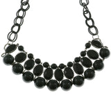 Mi Amore Statement-Necklace Black/Silver-Tone