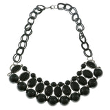 Mi Amore Statement-Necklace Black/Silver-Tone