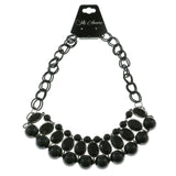 Mi Amore Statement-Necklace Black/Silver-Tone