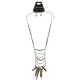 Mi Amore Necklace-Earring-Set Multicolor/Gold-Tone