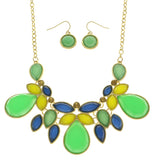 Mi Amore Necklace-Earring-Set Multicolor/Gold-Tone