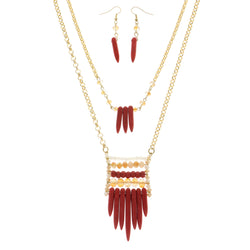 Mi Amore Necklace-Earring-Set Multicolor/Gold-Tone