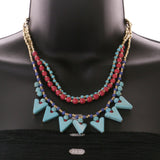 Mi Amore Necklace-Earring-Set Multicolor/Gold-Tone