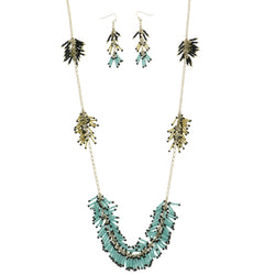 Mi Amore Necklace-Earring-Set Multicolor/Gold-Tone