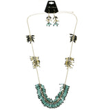 Mi Amore Necklace-Earring-Set Multicolor/Gold-Tone