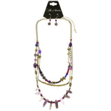 Mi Amore Necklace-Earring-Set Multicolor/Gold-Tone