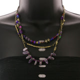 Mi Amore Necklace-Earring-Set Multicolor/Gold-Tone