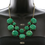 Mi Amore Necklace-Earring-Set Gold-Tone/Green