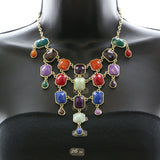 Mi Amore Necklace-Earring-Set Gold-Tone/Multicolor