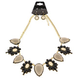 Mi Amore Necklace-Earring-Set Gold-Tone/Black