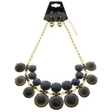 Mi Amore Necklace-Earring-Set Gold-Tone/Black