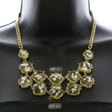 Mi Amore Necklace-Earring-Set Gold-Tone/White