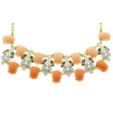 Mi Amore Necklace-Earring-Set Gold-Tone/Pink