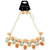 Mi Amore Necklace-Earring-Set Gold-Tone/Pink