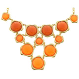 Mi Amore Necklace-Earring-Set Gold-Tone/Orange