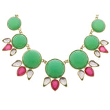 Mi Amore Necklace-Earring-Set Gold-Tone/Green